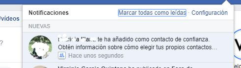 Facebook amigos de confianza